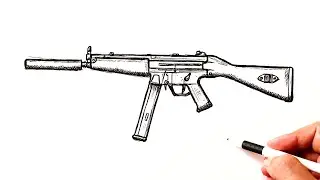 How to draw a MP5 Navy