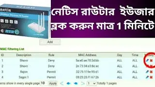 Netise router user block & unblock. How to block and unblock unknown wifi user.