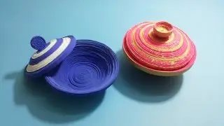 How to make coiled paper bowl