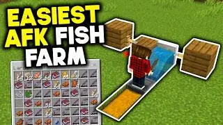 EASIEST AFK Fish Farm Minecraft Bedrock 26.1+ (2026) ALL VERSIONS!