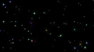 Colorful Stars for Relaxation - background video effect - black screen