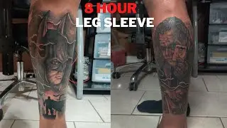 GETTING MY LEG SLEEVE// 8 Hour Tattoo Appointment