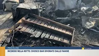 Incendio nella notte: chiosco bar divorato dalle fiamme