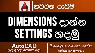 AutoCAD Beginner Course (Sinhala)- Part 09 - Dimension Setup