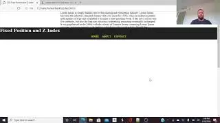 CSS Part 23 - Fixed position and z-index to create a sticky header with menu