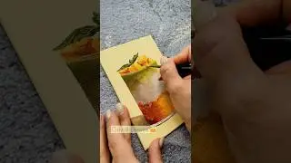 Drink 🍹Realistic painting / Food illustration / Subscribe 💖 #shorts