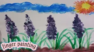 Cara menggambar bunga dengan jari " Finger Painting" tugas SBDB SD kelas 1 tema 1~dewidini craft