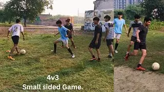3rd Person Eyeview Small sided Football Game in Morning || Akshit Ftbl