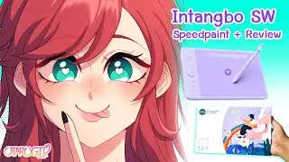 (SUB) Draw my OC with me✨ I Parblo Intangbo SW drawing tablet Unboxing & Review with SPEED PAINTING