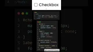 Checkbox using HTML & CSS #html #css #frontend #developer