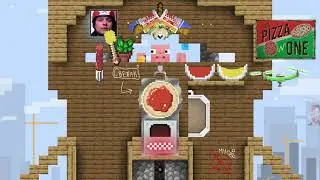 Pizza Time в 2D Майнкрафт с физикой! 