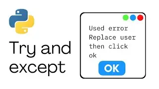 Try and Except Statement in python (find error) | Python complete course from Beginner to Advanced |