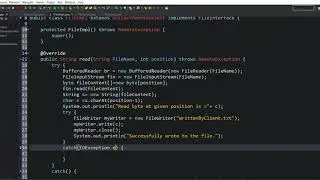 Read and Write file | Interface | Implementation | Server & Client | RMI