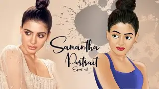 samantha ruth prabhu portrait in procreate