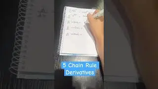 5 Chain Rule Derivatives #math #calculus #derivative #mathmethods #differentiation #chainrule