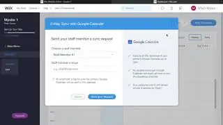 Sync google calendar with Wix