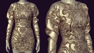 Gold Dress Project Walkthrough - SideFX Houdini, Marvelous Designer