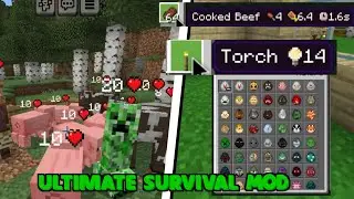 Minecraft Ultimate Survival Mod Mcpe 1.20 | Survival Useful Mod In Minecraft