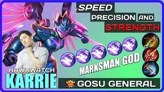 KARRIE BEST BUILD 2020 by GOSU GENERAL Gameplay [ Marksman God ] - Mobile Legends