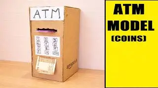 ATM Working Model[Coin Vending Machine ] From Cardboard | DIY | science project | howtofunda