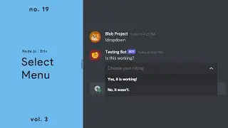 Select Menu ­— (Node.js / Discord.Eris) ­— No. 19