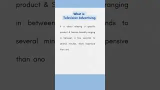 What is Television Advertising | Student Notes |