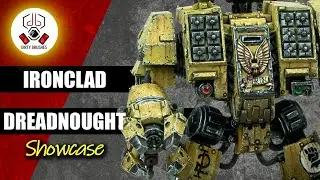 Warhammer 40.000 Imperial Fists Ironclad Dreadnought showcase.