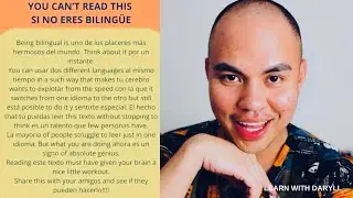 Bilingual challenge: Spanish and English