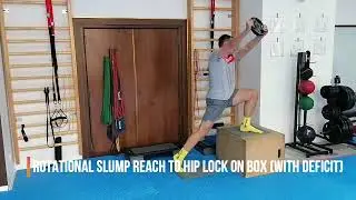 ROTATIONAL SLUMP REACH TO HIP LOCK ON BOX (WITH DEFICIT) - Top Gym