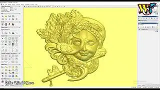 How to creat 3D toolpath of lord Karishna.. Artcam toturials in artcam 9.1