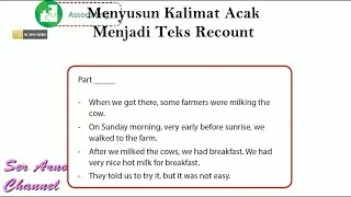 Recount Text / Jumbled Sentences (Menyusun Kalimat Acak Dalam Recount Teks) / Kelas 8 SMP K-13