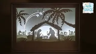 DIY Paper Cut - Light box natalizio - Presepe