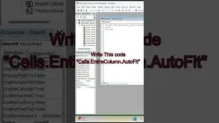 How to auto fit Column Width in excel using VBA Code 