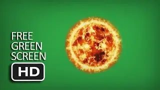 Free Green Screen - Realistic Sun