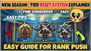 TPP/FPP- TIER RESET : SYSTEM EXPLAINED 📈 EASY NEW SEASON CONQUEROR TIPS & TRICK ⚠️ LOW 📱- SOLO