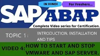 04 Details Steps of Starting and Stopping SAP Server, Virtual OS | SAP ABAP in HINDI