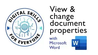 Microsoft Word: View and Change Document Properties and Personal Details