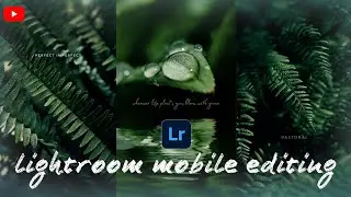 adobe lightroom mobile editing | time lapse | moody edits😍🍀 | no commentary