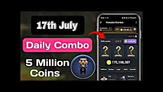 Hamster Kombat Daily Combo 17 July ｜｜ 16th to 17th July ｜｜ Hamster Daily Combo Today ｜ Daily Combo