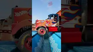 Trucks wtih Dumpster vs Reverse Speed Bump #shorts #beamng #beamngcrashes #beamngdrive #trucksvs