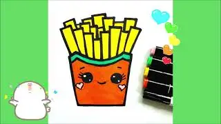 French fries Potato How to Draw step by step 🍟Easy Drawing Pictures for Kids