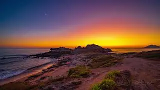 Castro de Baroña atardecer timelapse