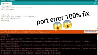 How to solve port error in arduino