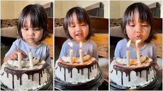 Rania malah minta tiup lilin terus😩😅