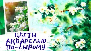 Как нарисовать цветы акварелью по-сырому — kalachevaschool.ru — Поэтапный урок с Ксенией Галицкой