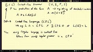 (CS4510 Automata and Complexity) 3-1 Regular and Context-Free Grammars
