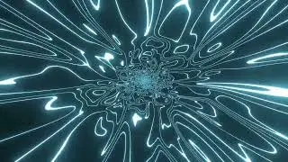 Abstract Neon Light Tunnel Background Video, 4K Blue Background Loop | Free Stock Footage