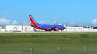 Southwest Airlines Boeing 737 Landing Fort Lauderdale Airport