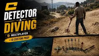 FiveM Treasure Hunter Detector & Diving Script QBCore , QBOX & ESX [MULTIPLAYER]