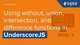 JavaScript Video Tutorial - without, union, intersection, and difference functions in UnderscoreJS